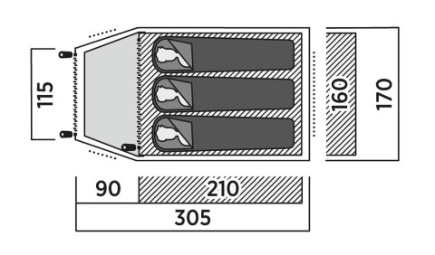 Namiot trzyosobowy Easy Camp Setesdal 3