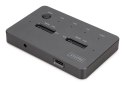 Stacja dokująca dysków z funkcją klonowania | USB-C 3.2 Gen2 10Gbps | SSD M.2 NVMe (max. 2x 4TB) | Funkcja Offline Clone | Czarn