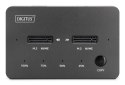 Stacja dokująca dysków z funkcją klonowania | USB-C 3.2 Gen2 10Gbps | SSD M.2 NVMe (max. 2x 4TB) | Funkcja Offline Clone | Czarn