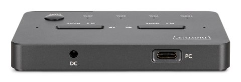 Stacja dokująca dysków z funkcją klonowania | USB-C 3.2 Gen2 10Gbps | SSD M.2 NVMe (max. 2x 4TB) | Funkcja Offline Clone | Czarn
