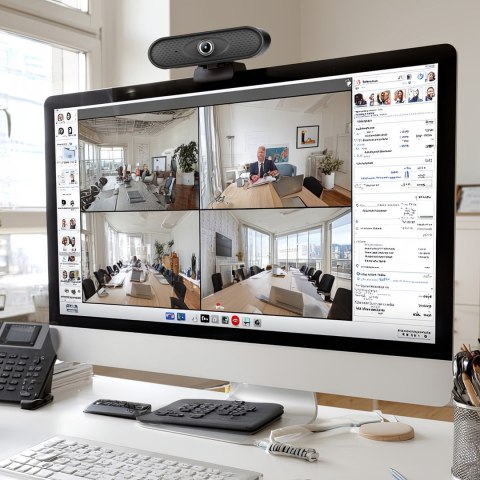 NANORS KAMERKA INTERNETOWA USB HD 1080P (1920X1080) Z WBUDOWANYM MIKROFONEM, DŁUGOŚĆ PRZEWODU 1,7M 25FPS RS680