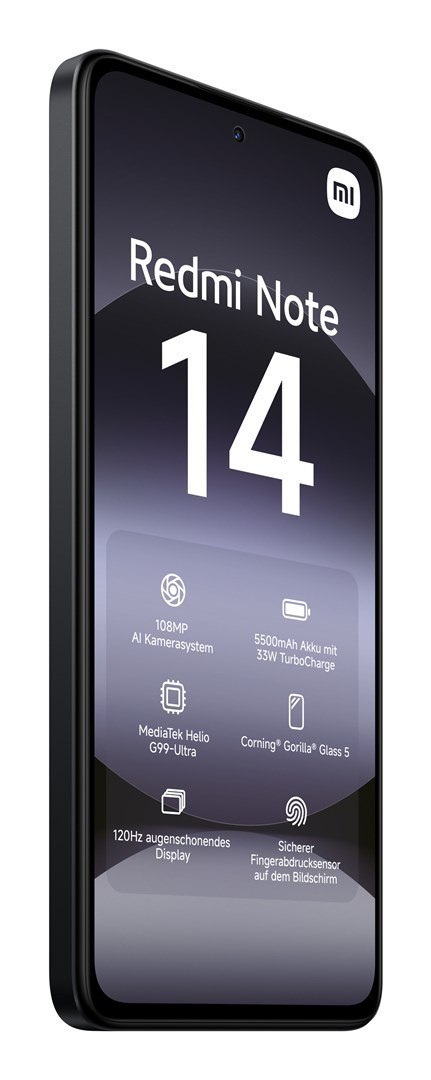 Xiaomi Redmi Note 14 16,9 cm (6.67") Hybrid Dual SIM 4G USB Type-C 6/ 128 GB 5500 mAh Czarny