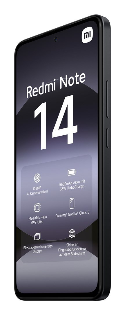 Xiaomi Redmi Note 14 16,9 cm (6.67") Hybrid Dual SIM 4G USB Type-C 6/ 128 GB 5500 mAh Czarny