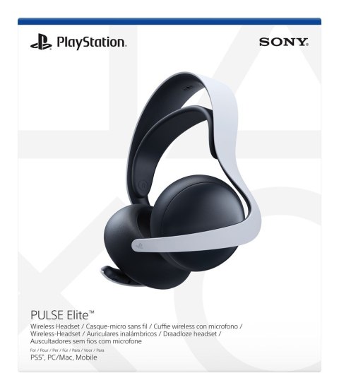 Sony PULSE Elite Zestaw słuchawkowy Przewodowy i Bezprzewodowy Opaska na głowę Gaming Bluetooth Podstawka do ładowania Czarny, B