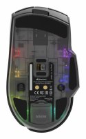 Mysz optyczna RGB Skiller SGM50W czarna + stacja