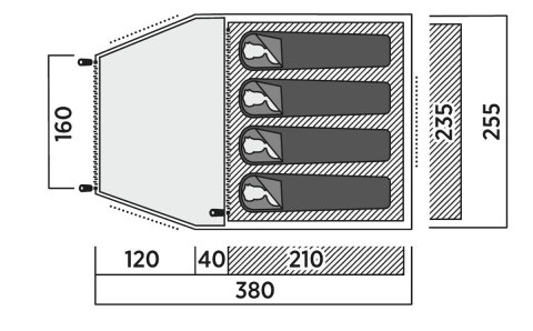 Namiot 4-osobowy Easy Camp Kinn 4