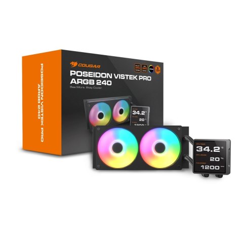 COUGAR CGR-PSDVPRGB-B-240 Procesor Chłodnica cieczy all-in-one 12 cm Czarny