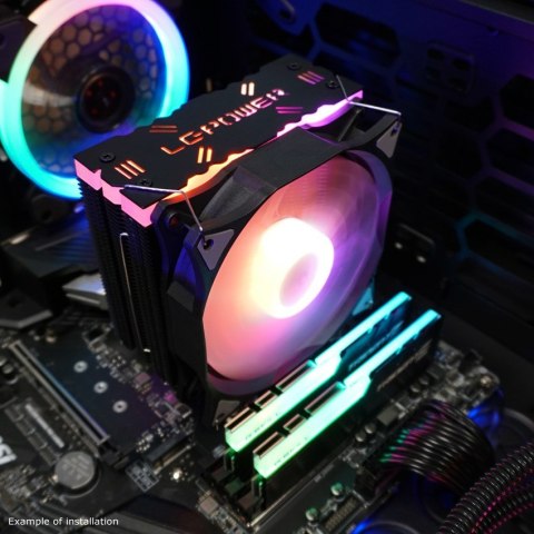 LC-Power LC-CC-120-ARGB-PRO system chłodzenia komputerów Procesor Chlodnica/wentylator 12 cm Czarny