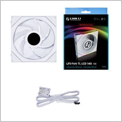 Lian Li Uni Fan TL LCD Obudowa komputera, Procesor Wentylator 14 cm Biały 1 szt.