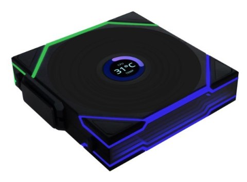 Lian Li Uni Fan TL LCD Obudowa komputera, Procesor Wentylator 14 cm Czarny 1 szt.