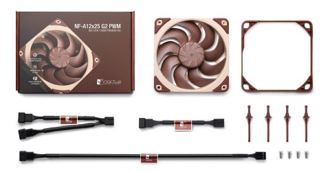 Noctua NF-A12x25 G2 PWM Obudowa komputera Wentylator 12 cm Beżowy 1 szt.
