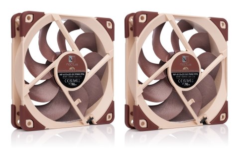 Noctua NF-A12X25 G2 PWM SX2-PP system chłodzenia komputerów Obudowa komputera Wentylator 12 cm Beżowy 2 szt.