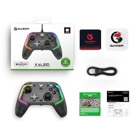 GameSir Kaleid Czarny, Przezroczysty USB Gamepad Analogowa/Cyfrowa Xbox One, Xbox Series S, Xbox Series X