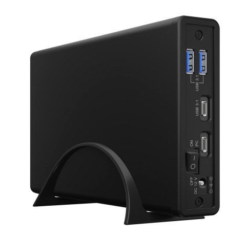 ICY BOX IB-382H-C31 Obudowa HDD/SSD Czarny 2.5/3.5"