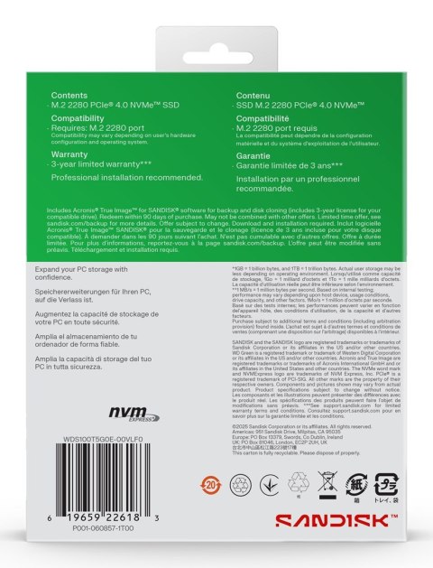 SSD WD Green SN3000 1TB NVMe WDS100T4G0E