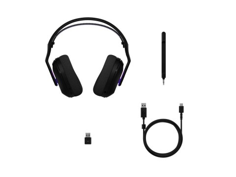 Logitech G G522 Lightspeed Zestaw słuchawkowy Bezprzewodowy Opaska na głowę Gaming USB Type-C Bluetooth Czarny