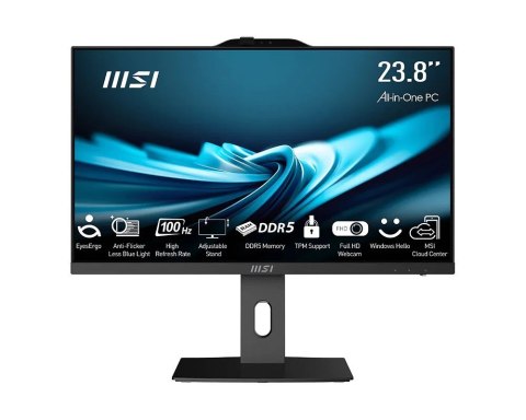 MSI AIO PRO AP242P 14M-892XEU i5-14400 23,8" IPS LED FHD Non-Touch Anti-Glare 16GB SSD500GB M.2 AX211 WiFi 6E NoOS Black