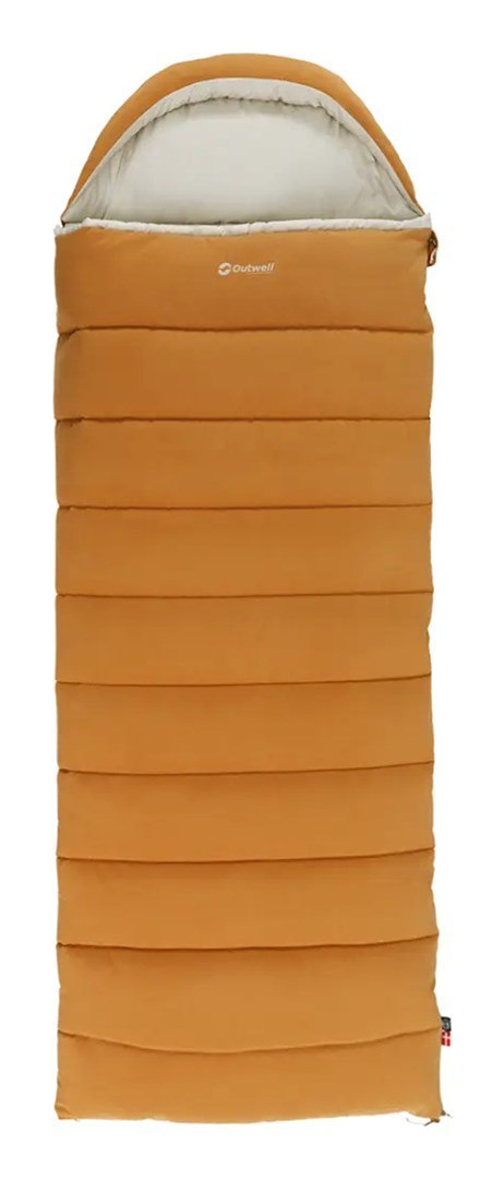 Outwell 230506 śpiwór Dorosły Śpiwór pół prostokątny Bawełna, Nylon, Poliester, Poliester pochodzący z recyklingu Żółty