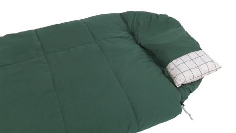 Outwell Camper Prime Dorosły Śpiwór pół prostokątny Bawełna, Poliester Zielony