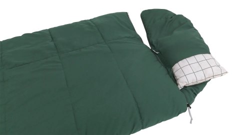 Outwell Camper Prime Dorosły Śpiwór pół prostokątny Bawełna, Poliester Zielony