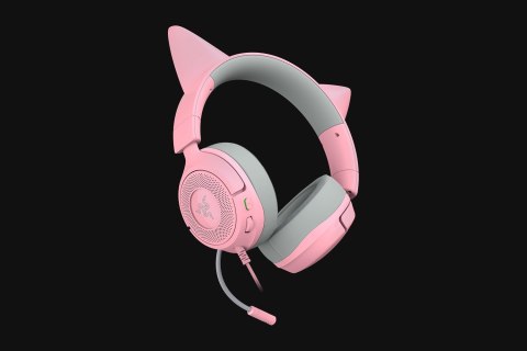 Zestaw słuchawkowy Razer Gaming Kraken Kitty V3 X Przewodowe Nauszne Mikrofon Kwarc