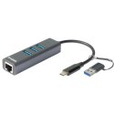 D-Link DUB-2332 stacja dokująca Przewodowa USB Type-C Szary