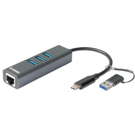 D-Link DUB-2332 stacja dokująca Przewodowa USB Type-C Szary