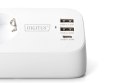 Digitus 3-drożna biurowa listwa zasilająca z 2 złączami USB-A i 1 złączem USB-C, biała