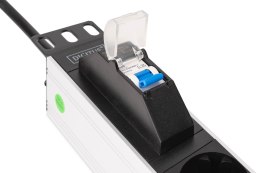 Digitus Aluminiowa listwa gniazdowa, 7-drożna z wyłącznikiem automatycznym