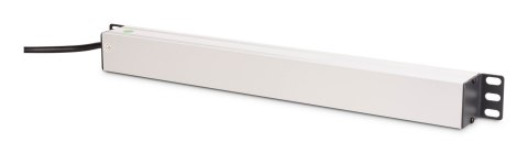 Digitus DN-95436 rozdzielacz zasilania PDU 8 x gniazdo sieciowe 1U Czarny, Srebrny