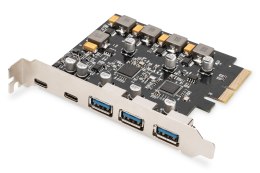 Digitus Karta PCIe 2 x USB-C i 3 x USB A