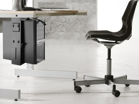 Equip 650892 uchwyt do komputera Uchwyt procesora pod biurkiem Czarny