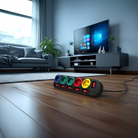 MACLEAN LISTWA ZASILAJĄCA 5 GNIAZD MCE204M