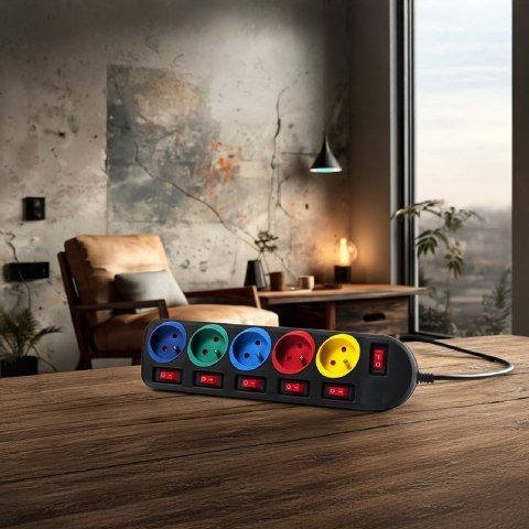 MACLEAN LISTWA ZASILAJĄCA 5 GNIAZD MCE204M