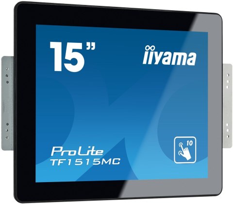 Iiyama TF1515MC-B2 monitor komputerowy 38,1 cm (15") 1024 x 768 px XGA LED Ekran dotykowy Czarny
