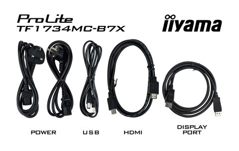 Iiyama TF1734MC-B7X monitor komputerowy 43,2 cm (17") 1280 x 1024 px SXGA LED Ekran dotykowy Czarny