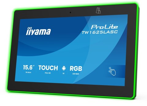 Iiyama TW1625LASC-B3PNR wyświetlacz do sal konferencyjnych. 39,6 cm (15.6") 1920 x 1080 px LED Wi-Fi 6 (802.11ax), Wi-Fi 5 (802.