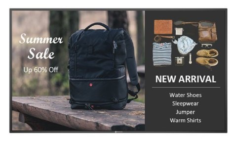 AG Neovo QM-6502 Płaski panel Digital Signage 163,8 cm (64.5") LCD 400 cd/m2 4K Ultra HD Czarny