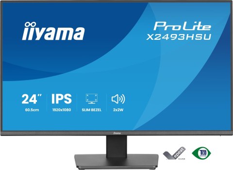 Iiyama ProLite X2493HSU-B1 monitor komputerowy 60,5 cm (23.8") 1920 x 1080 px Full HD LED Czarny