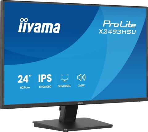 Iiyama ProLite X2493HSU-B1 monitor komputerowy 60,5 cm (23.8") 1920 x 1080 px Full HD LED Czarny