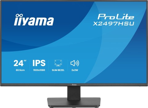 Iiyama ProLite X2497HSU-B1 monitor komputerowy 60,5 cm (23.8") 1920 x 1080 px Full HD LED Czarny