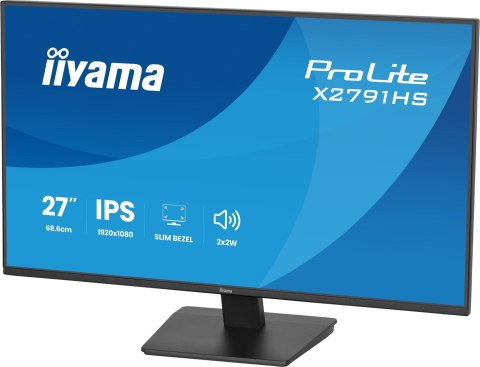 Iiyama ProLite X2791HS-B1 monitor komputerowy 68,6 cm (27") 1920 x 1080 px Full HD LED Czarny