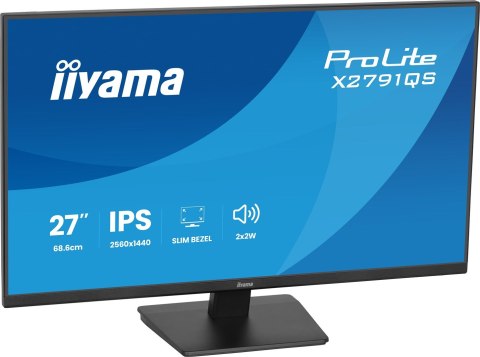 Iiyama ProLite X2791QS-B1 monitor komputerowy 68,6 cm (27") 2560 x 1440 px Quad HD LED Czarny