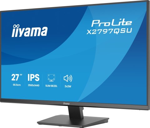 Iiyama ProLite X2797QSU-B1 monitor komputerowy 68,6 cm (27") 2560 x 1440 px Quad HD LED Czarny