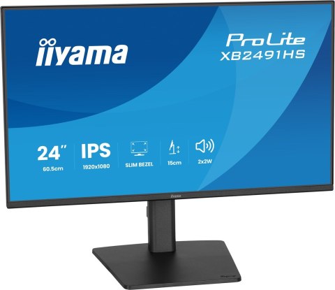 Iiyama ProLite XB2491HS-B1 monitor komputerowy 60,5 cm (23.8") 1920 x 1080 px Full HD LCD Czarny