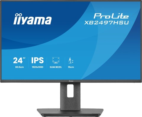 Iiyama ProLite XB2497HSU-B1 monitor komputerowy 60,5 cm (23.8") 1920 x 1080 px Full HD LED Czarny