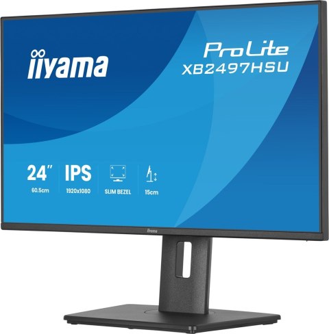 Iiyama ProLite XB2497HSU-B1 monitor komputerowy 60,5 cm (23.8") 1920 x 1080 px Full HD LED Czarny