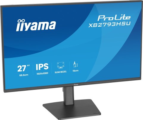 Iiyama ProLite XB2793HSU-B1 monitor komputerowy 68,6 cm (27") 1920 x 1080 px Full HD LED Czarny