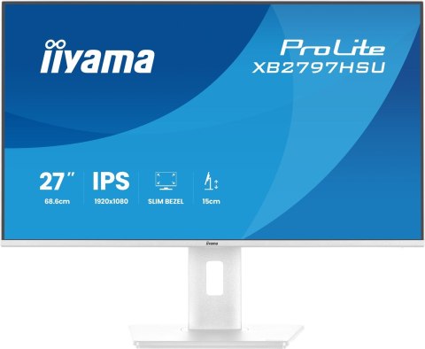 Iiyama ProLite XB2797HSU-W1 monitor komputerowy 68,6 cm (27") 1920 x 1080 px Full HD LED Biały