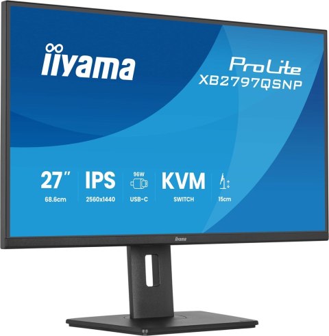 Iiyama ProLite XB2797QSNP-B1 monitor komputerowy 68,6 cm (27") 2560 x 1440 px Quad HD LED Czarny